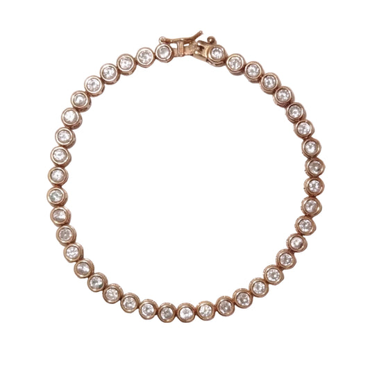 Vintage Medium Simple Bezel Tennis Bracelet