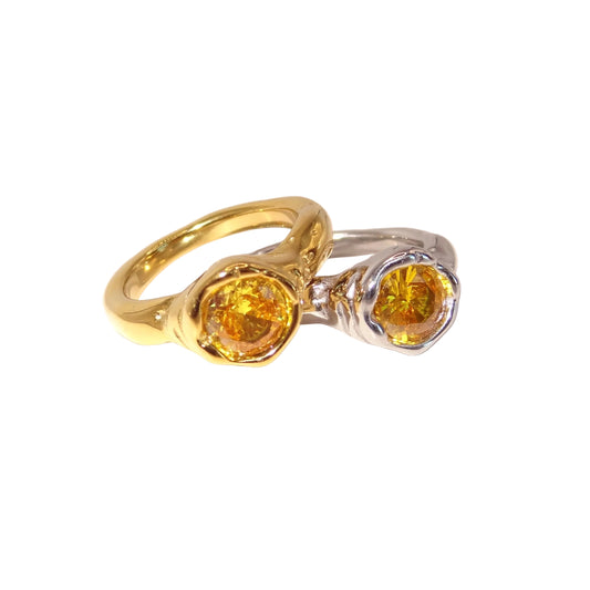 Amber Ring SILVER