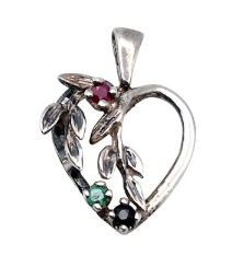 Gemstone Heart Pendant