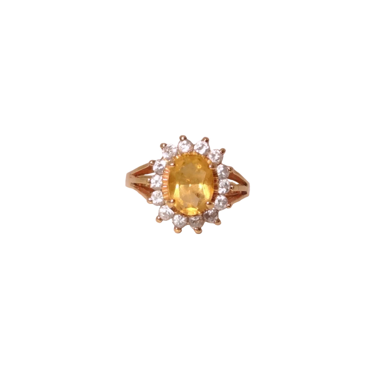 Vintage Citrine Sun Ring (7)
