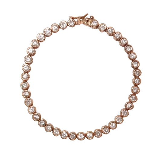 Vintage Medium Simple Bezel Tennis Bracelet