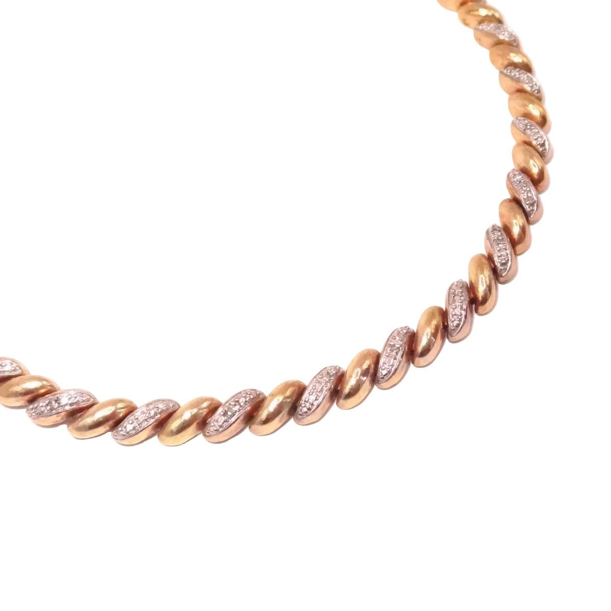 Vintage Swirl Pave Tennis Bracelet