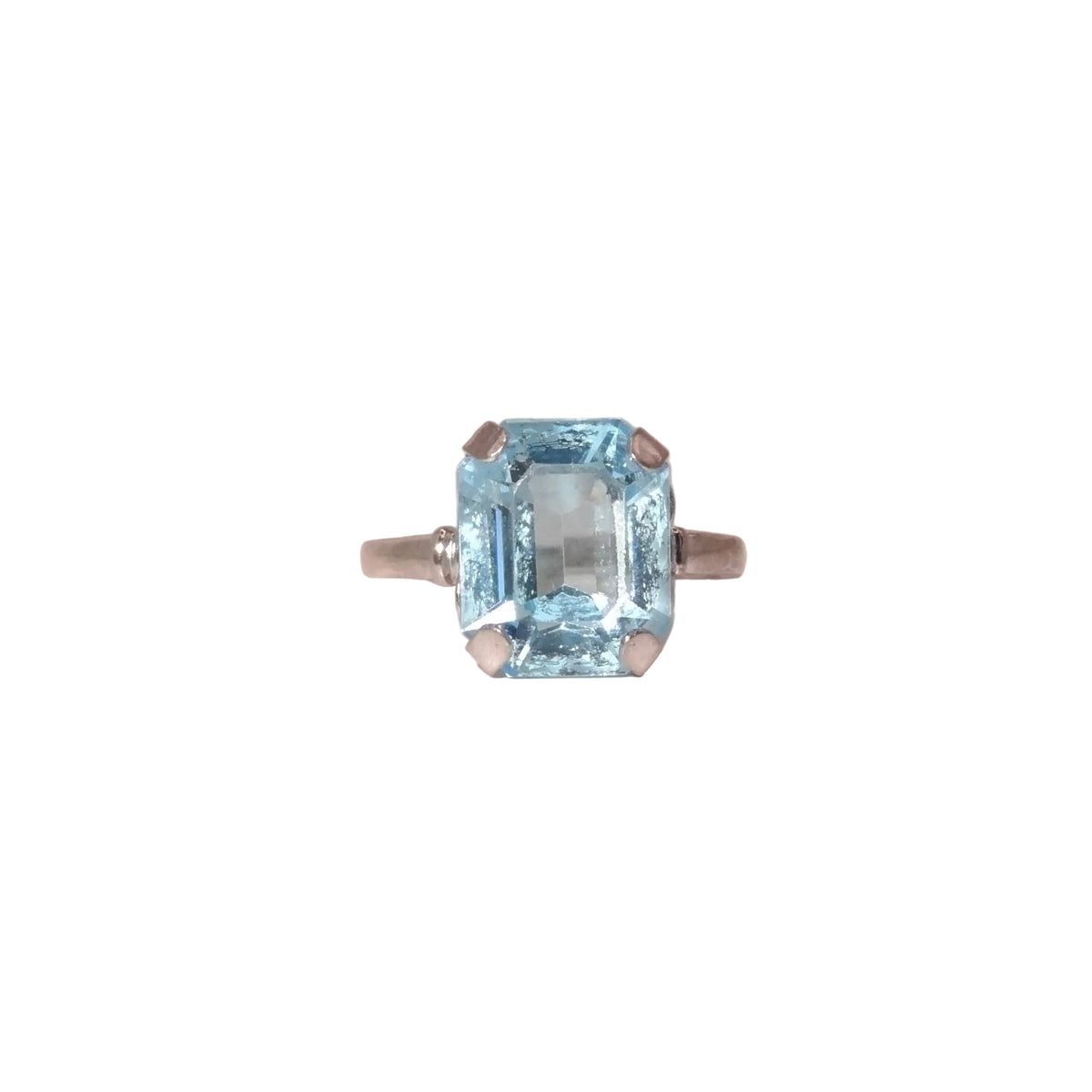 Vintage Blue Solitaire Ring (7.75)