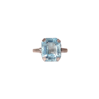 Vintage Blue Solitaire Ring (7.75)