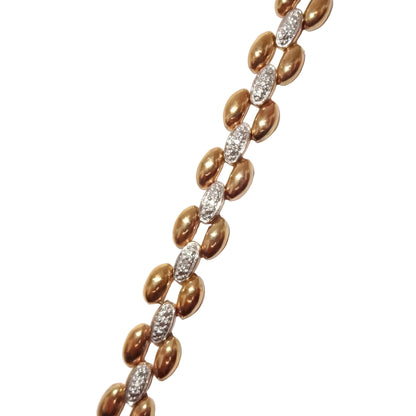 Vintage 2Tone Link Tennis Bracelet