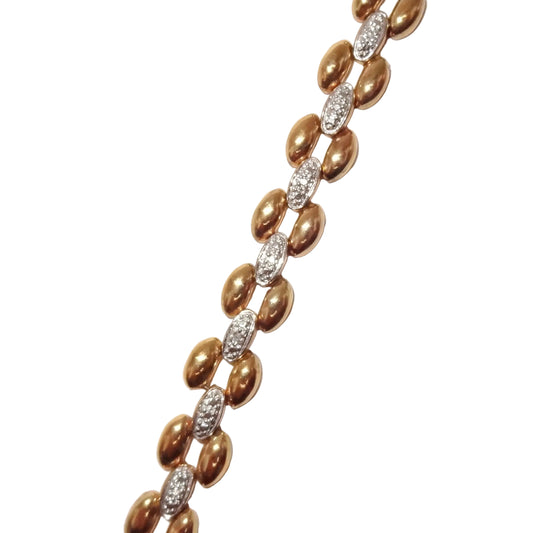 Vintage 2Tone Link Tennis Bracelet