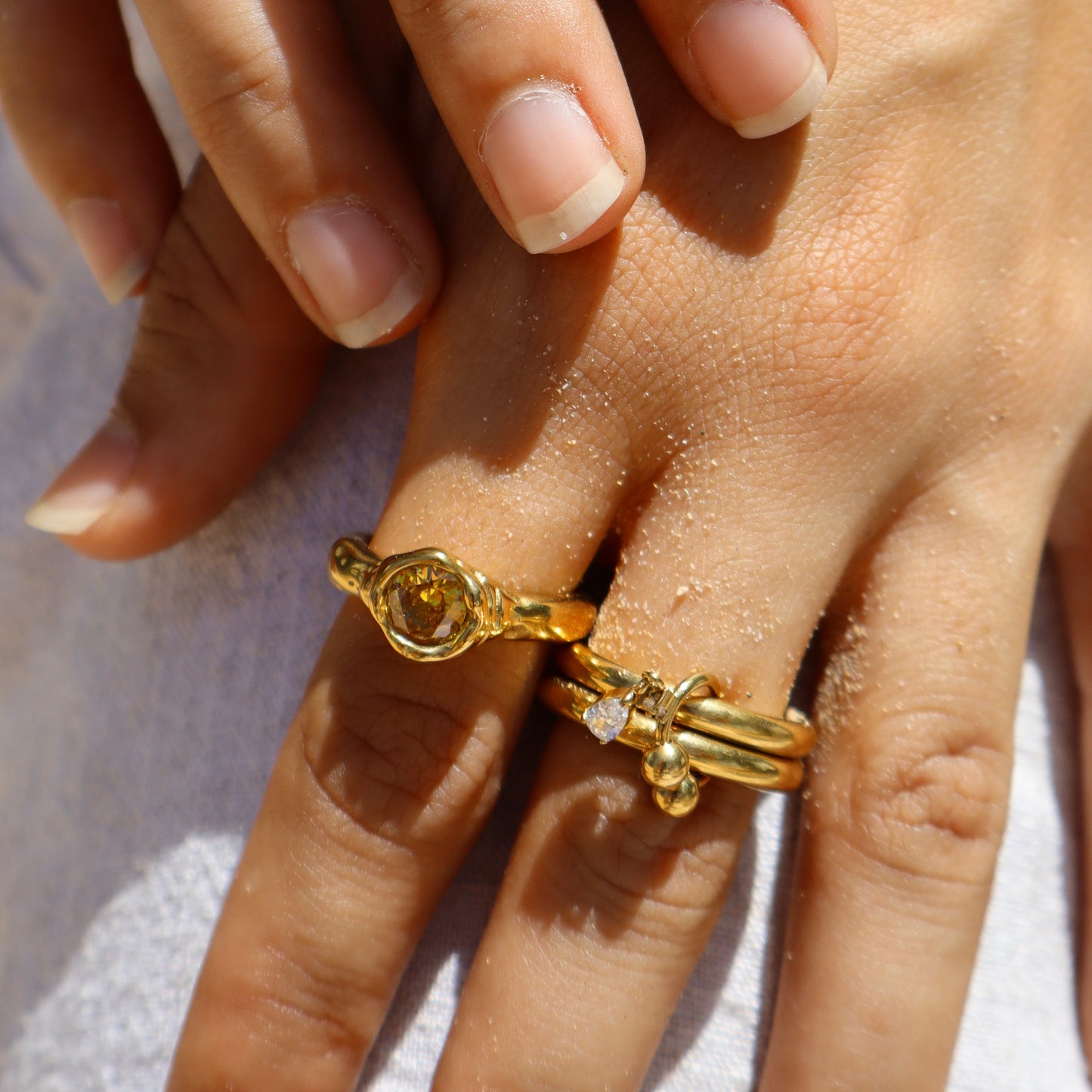Amber Ring GOLD