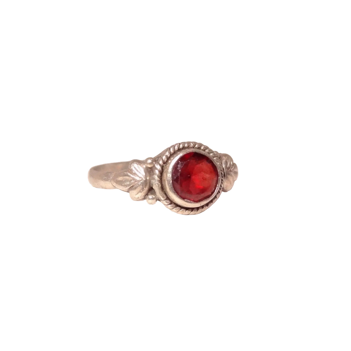 Vintage Red Leafed Ring