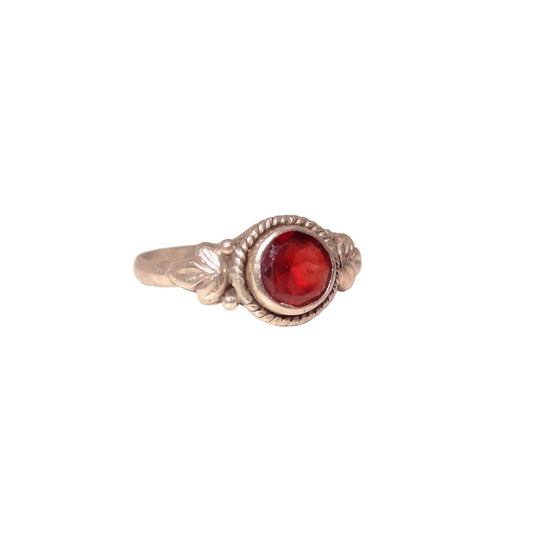 Vintage Red Leafed Ring