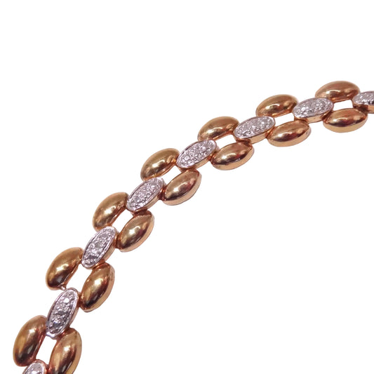 Vintage 2Tone Link Tennis Bracelet