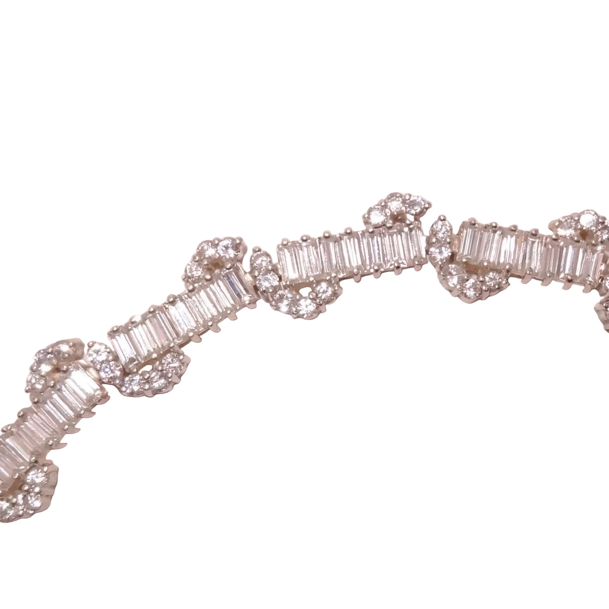 Vintage Swirled Baguette Bracelet