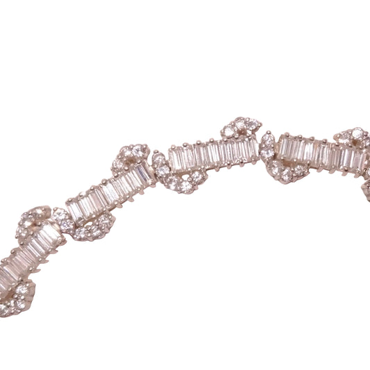 Vintage Swirled Baguette Bracelet