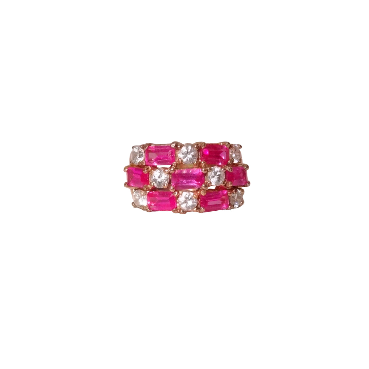 Vintage Ruby Checker Ring (7)