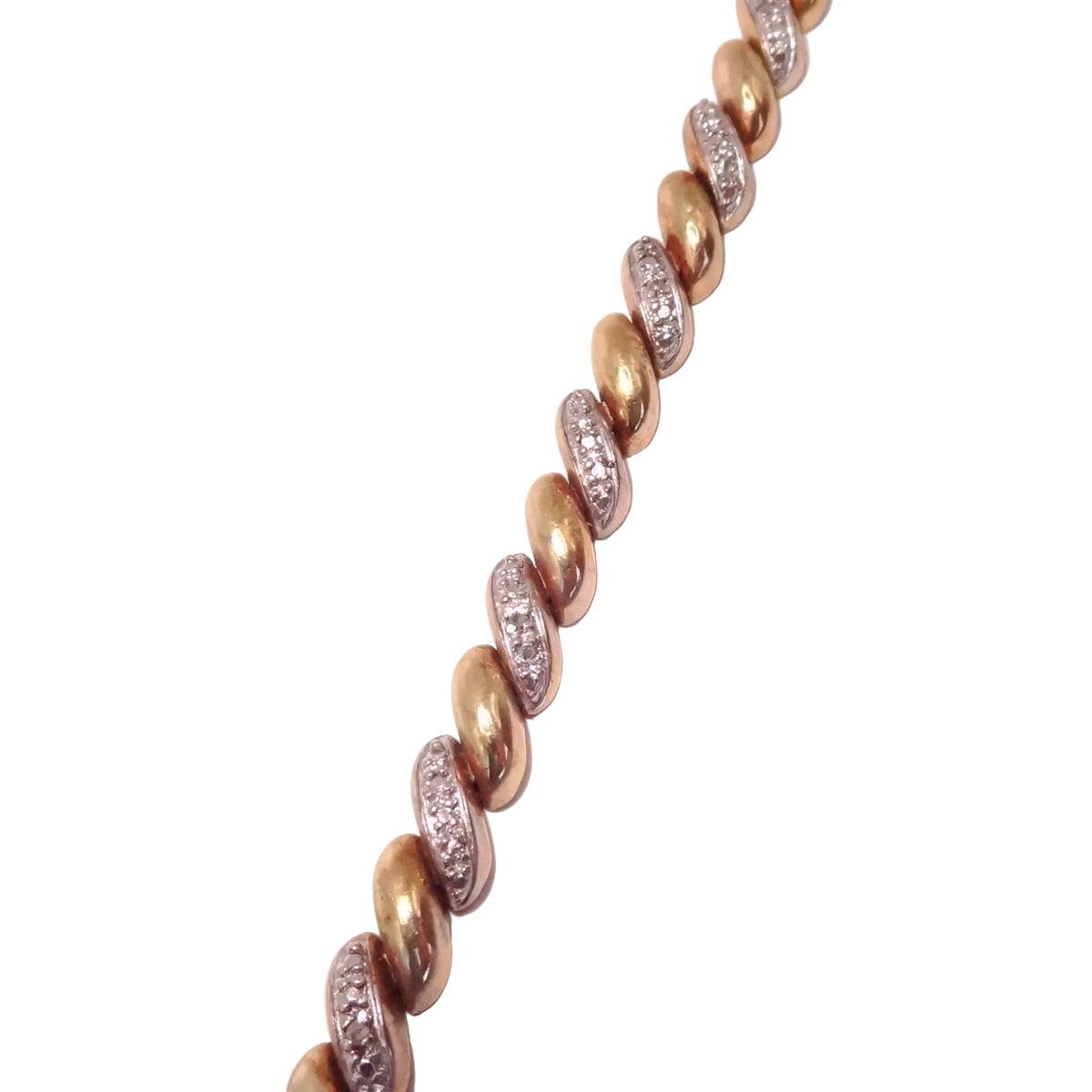 Vintage Swirl Pave Tennis Bracelet