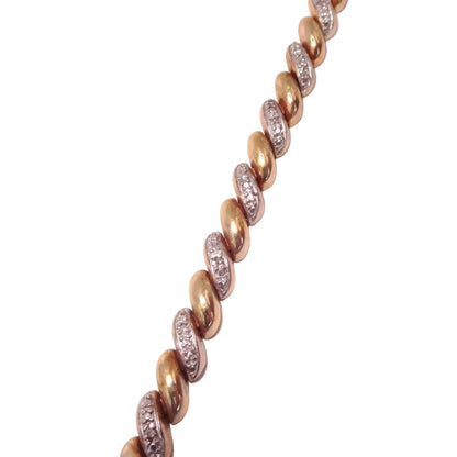 Vintage Swirl Pave Tennis Bracelet