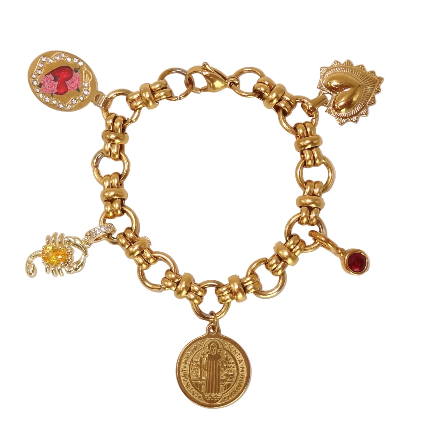 Rosa Chunky Charm Bracelet