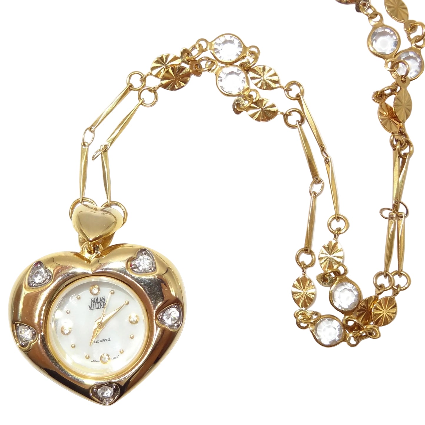 Vintage Heart Watch Necklace
