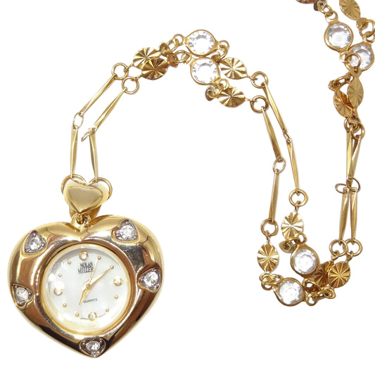 Vintage Heart Watch Necklace