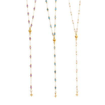 Gemstone Lariat