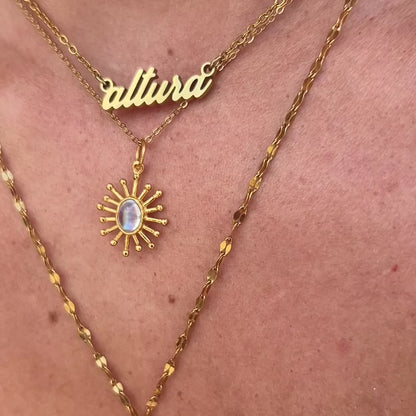 Moonstone Sun Necklace